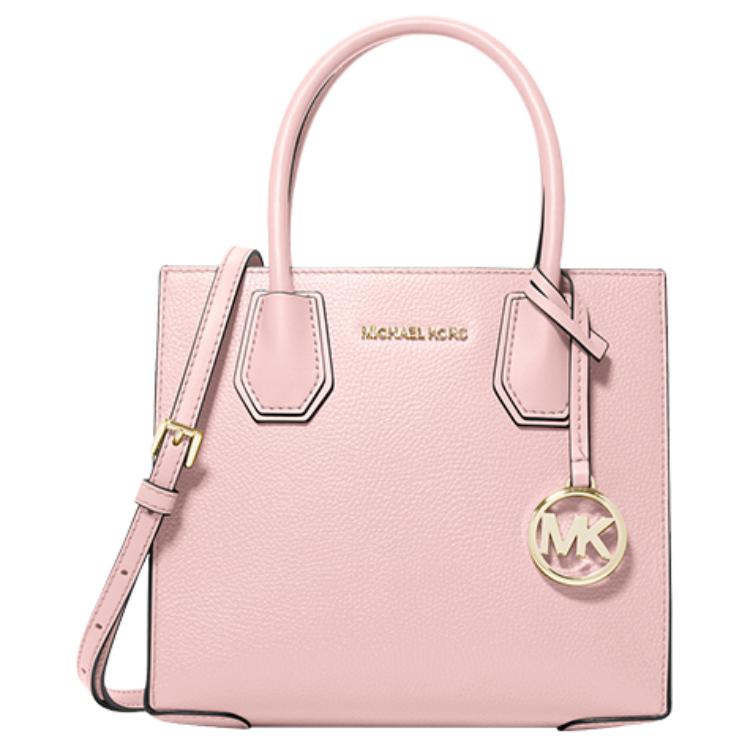 

Michael Kors MK Mercer Logo Vintage Solid Color Accordion Shoulder Crossbody Bag Women handbags Cherry-Blossom-Pink 35S1GM9M2L-648 Basic Set (Bag+Dust Bag)