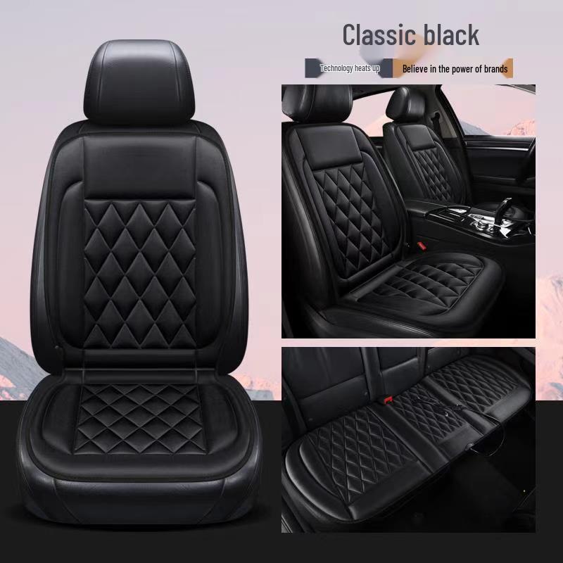 12V Electric Heated Plush Car Seat Cushion for Winter