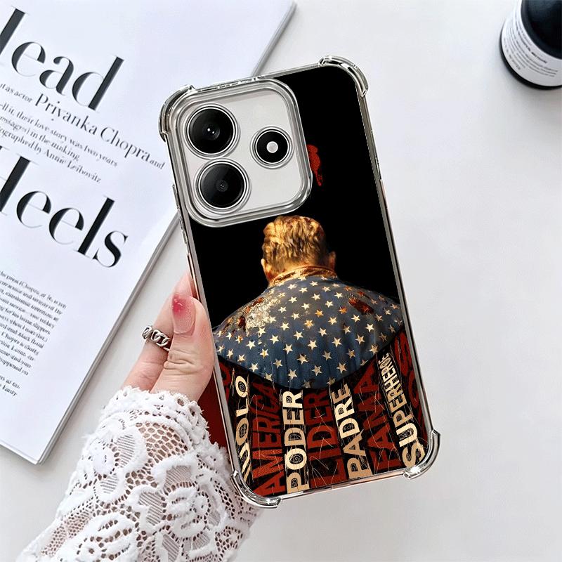 The Boys H-Homelander Soft Phone Case For Xiaomi Redmi Note 14 15 Pro Plus 13 12 11S 11T 5G 10 9S 9 Plating Anti-Fall Fundas