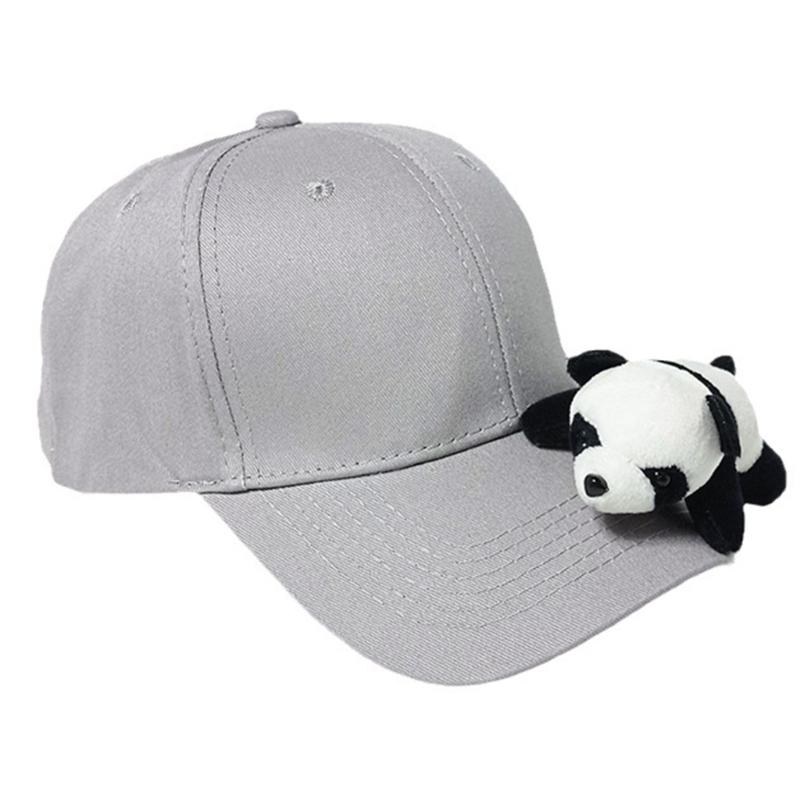 

Stuffed Panda Baseball Caps for Casual Wear Comfortable Cotton Blended Baseball Caps Outdoor Hat with Adjustable Strap
