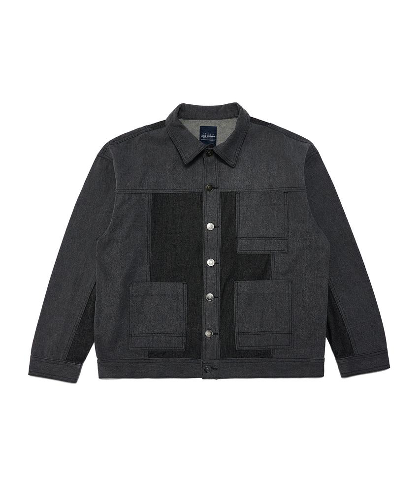 Fieldworker Oversized Block Denim Trucker