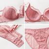 Breathable Lace Push-Up Bra Set: Underwire Support, Minimizing for Large, Lifting for Small Busts