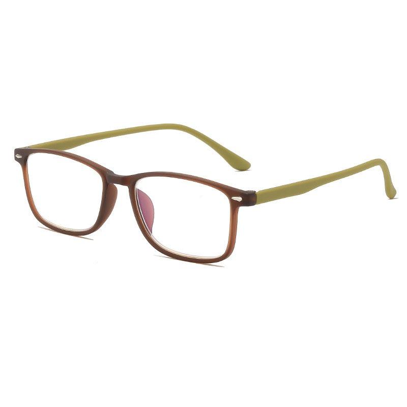 Square Anti Blue Flexible Ultralight Reading Glasses for Men Presbyopic Eyeglasses Strength