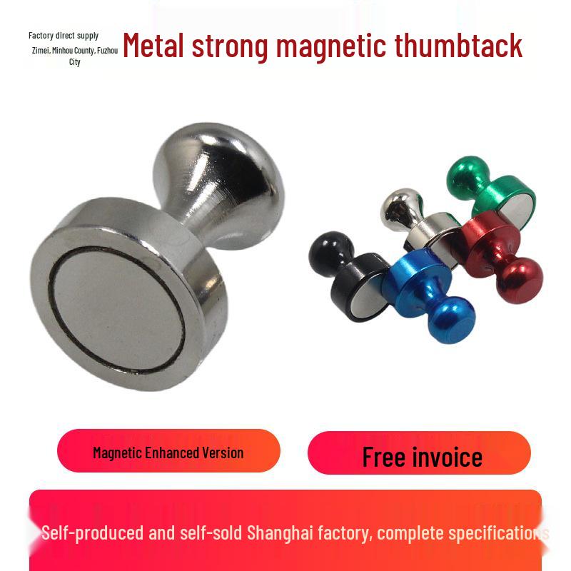 Magnetic Metal Pushpins with Handles for Whiteboards and Display
