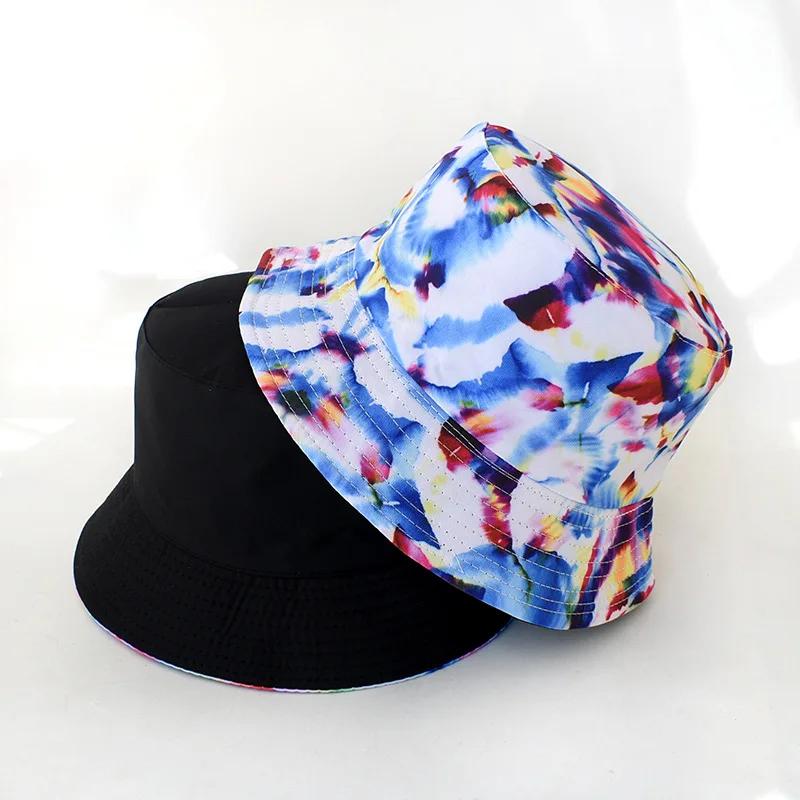 New Street Graffiti  Men's Bucket Hat Double-Sided Hip Hop   Outdoor Women Caps Beach Sun Protect Fishing Unisex Bonnet
