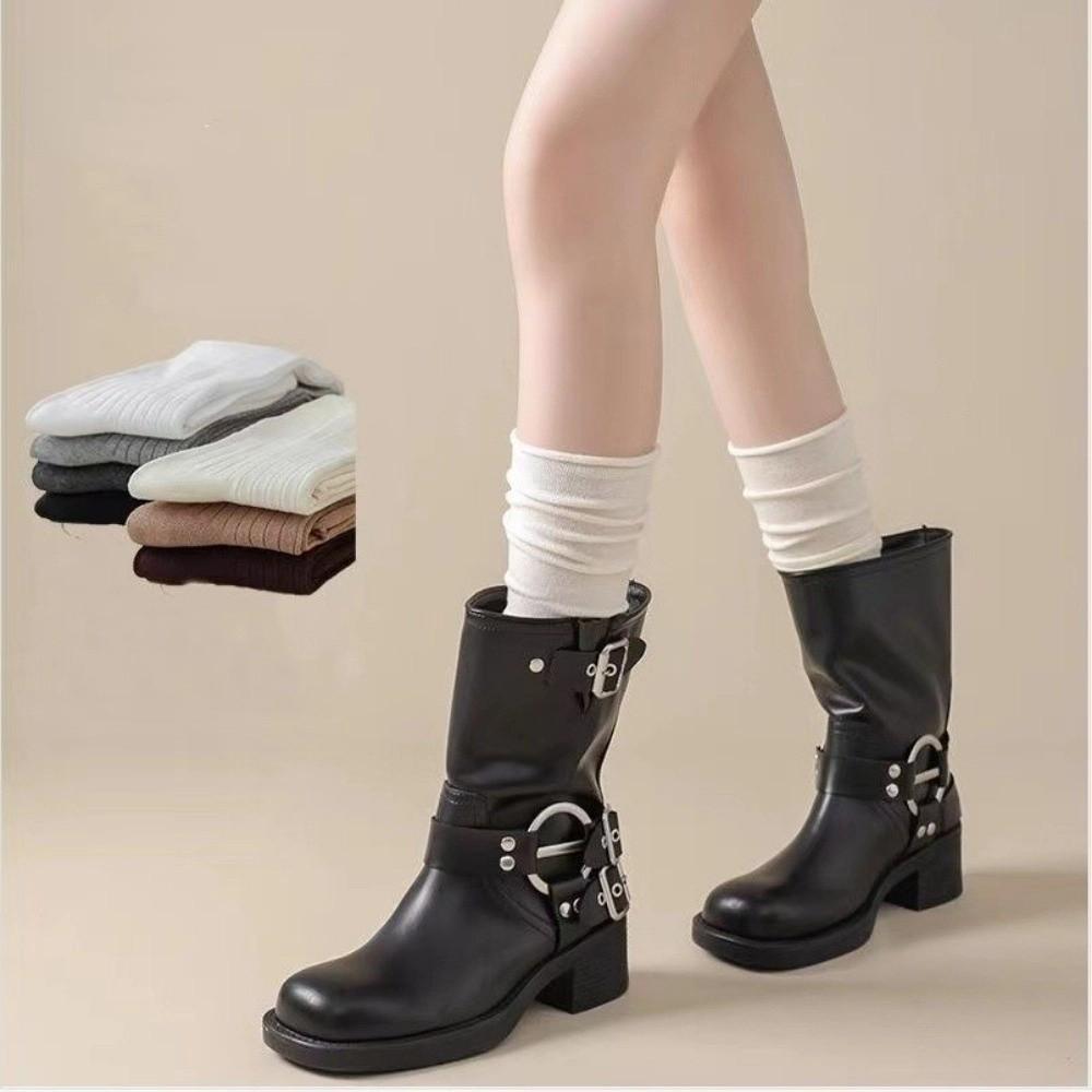 Comfortable Calf Socks Soft Boots Stacking Socks Casual Knee High Socks  Women Stockings
