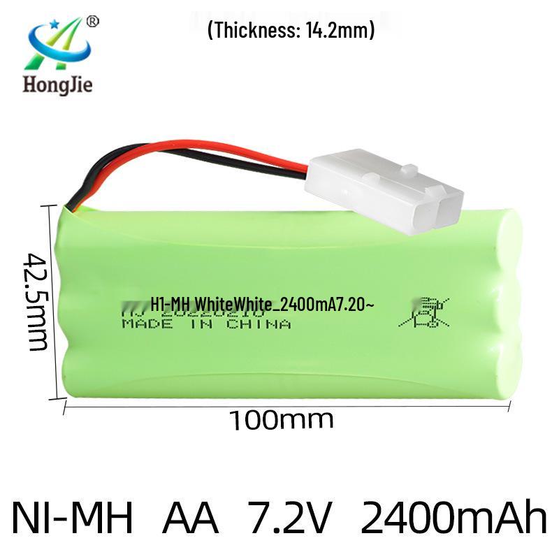 7.2V 2400mAh Ni-MH Rechargeable AA Battery Pack for Remote Control Toys
