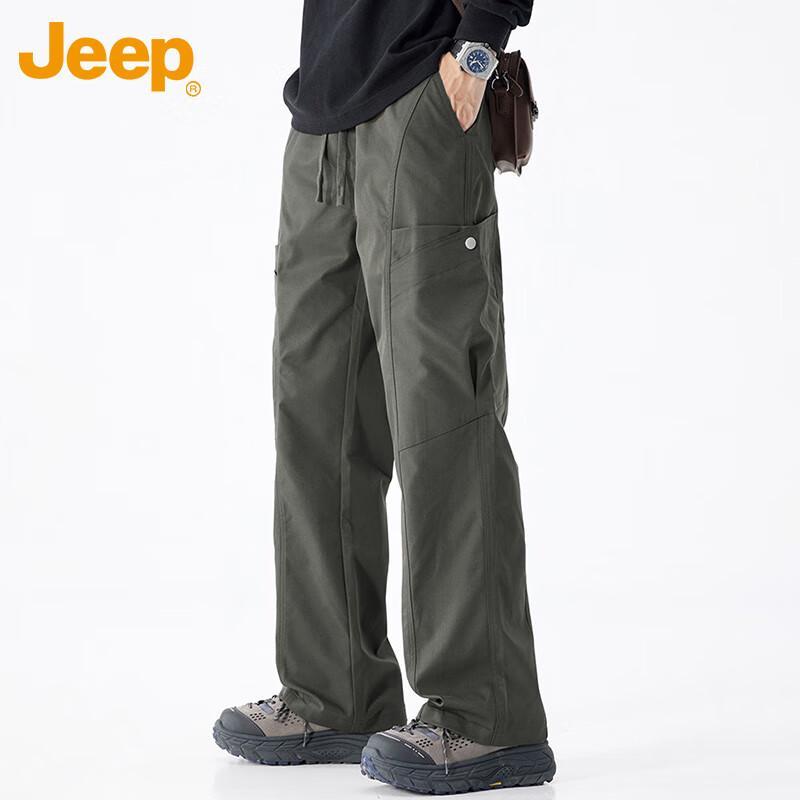 

JEEP Men s Straight-Fit Loose Autumn/Winter Cargo Pants 2XL