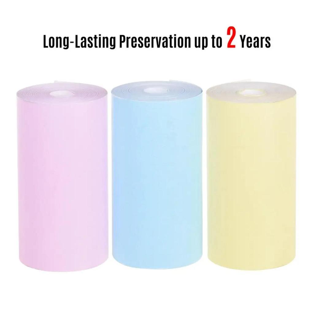 Rolă de hârtie termică color 57*30mm, hârtie foto pentru chitanță note pentru mini imprimantă portabilă