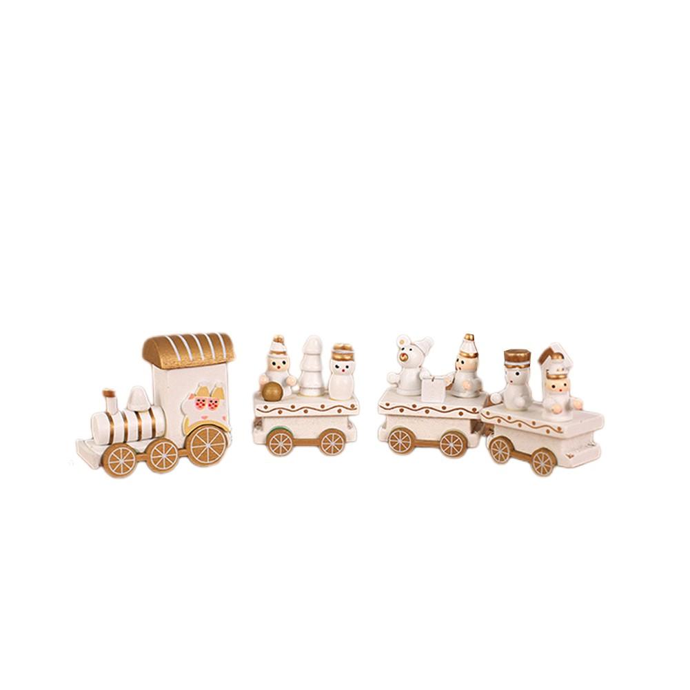 For Festive Miniature Wooden Train Set for Holiday Display and Gifts