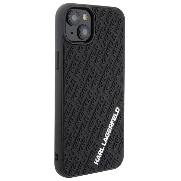 Etui Do iPhone 15 Plus Karl Lagerfeld 3D Rubber Multi Logo Czarny