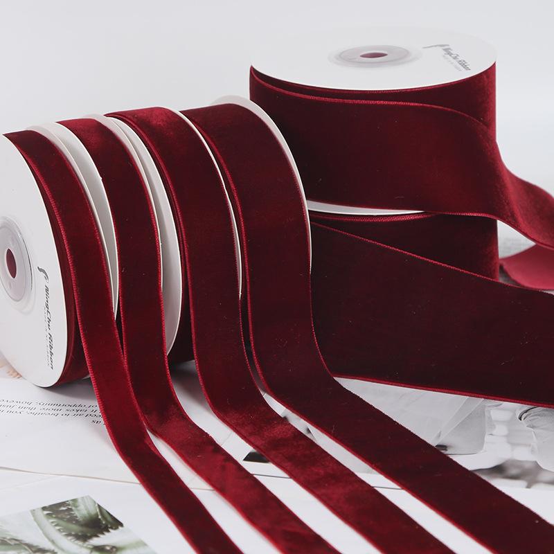 Velvet Ribbon 5/10 Yards 6/9/12/16/20/25MM Gift Flower Packaging Bow Handmade Diy Christmas Decoration Clothing Sewing Accessories