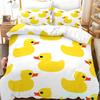 Yellow Duck Bedding Set Single Twin Full Queen King Size Little Duck Bed Set Aldult Kid Bedroom Duvetcover Sets 3D Print