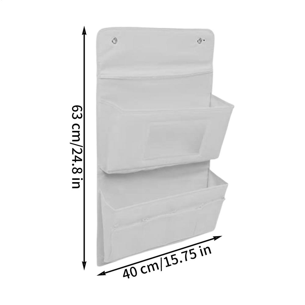 

Настенный карман Сверхпрочный органайзер Многослойная подвесная сумка для хранения для ванной комнаты, кухни, спальни, детской, общежития, прачечной, колледжа серый