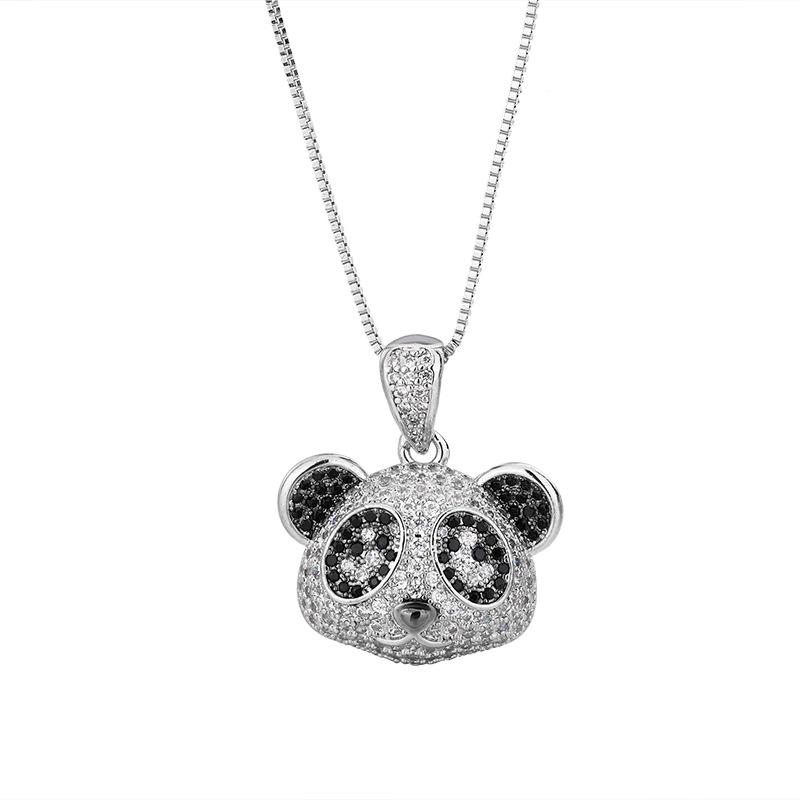 Jewelry Cross-border Set Earrings Necklace S925 Silver Needle Simple Personality Full Teddy Bear Cute Women