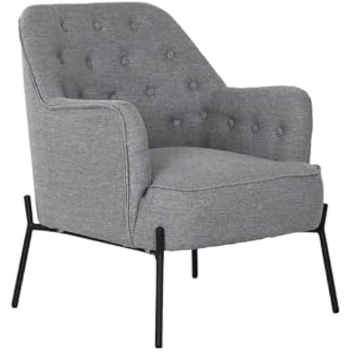 Fauteuil - DKD HOME DECOR - Gris - Métal - 1 Place - Contemporain - Design