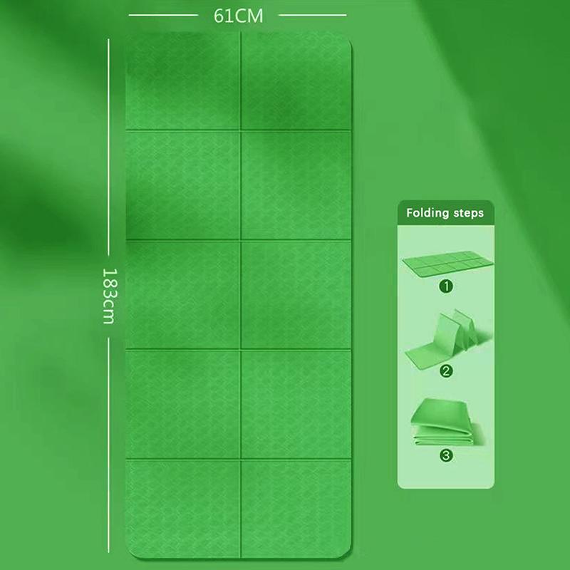 4Mm Tpe Folding And Portable Yoga Mat With Dual-Sided Non-Slip Surface Exercise Mat Fitness Tasteless Pilates Workout Gym Mats