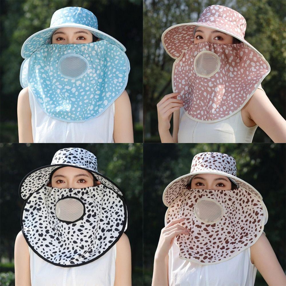 Yiran Dayang Hat Women's Fashion Upf 50+ Sun Hat For Breathable Anti-Uv Fisherman Hat Neck Protection Wide Brim Beach Cap For Outdoor Sports