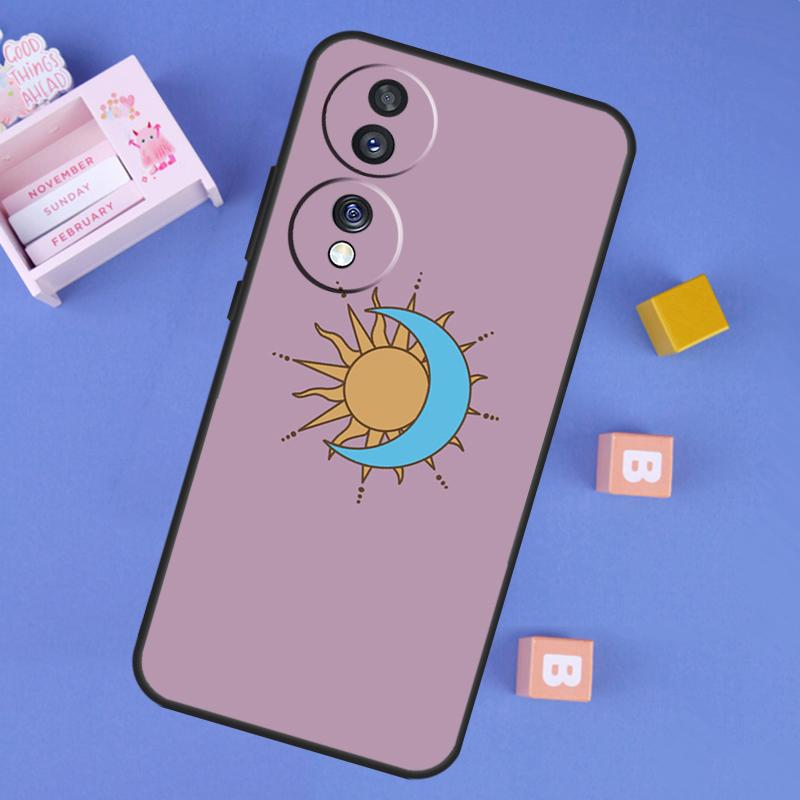 

Hippie Sun and Moon Art Case For Honor Win RT 400 200 Pro 50 70 90 X9a X9b X9c X9d X8b X8c Magic 8 Pro 6 7 Lite Cover Honor X8c