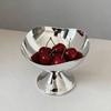 Silver Plated Iron Desktop Storage Tray Ornaments Crafts Home Livingroom Dining Table Snack Fruit Storage Plate Decoration Items