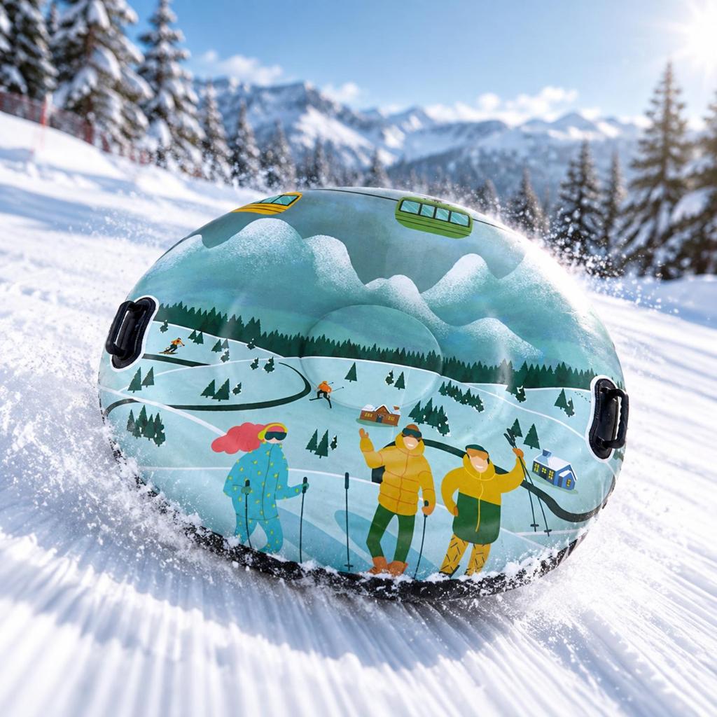 Inflatable Snow Tube with Handles Ergonomic Handle Circular
