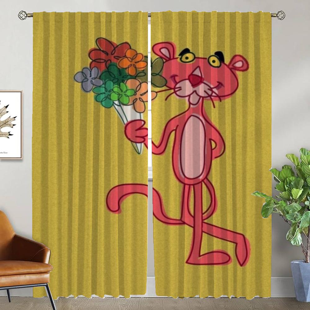 

Кухонные шторы 2 шт. Розовая пантера занавески для гостиной шторы для спальни жалюзи перегородка Хэллоуин украшения затемнение W50xH70cmx2pcs-CL