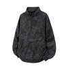 Men's Dark Gray Tie Dye Half Zip Stand Collar Casual Pullover Sweatshirt