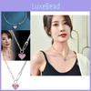 Elegant 2024 New Trendy Heart-shaped Necklace For Women With Mixed Gemstone Accents