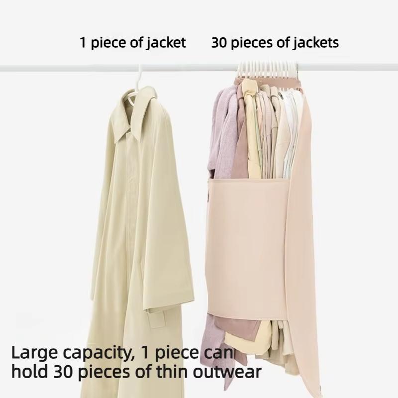 Wardrobe Compression Hanging Bag Lazy Storage Board Space-Saving Clothing Organizer for Winter Clothes with Buckle