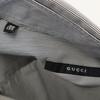 Gucci Made In Italy Striped Pattern Long Sleeve Cotton Shirt 40 Gray Men's Used