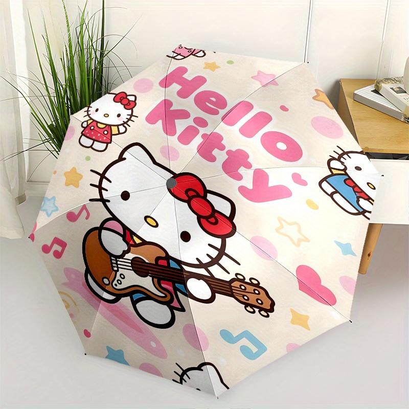 

Hello Kitty,Music Automatic opening and closing folding umbrella with 8 rib frame and compact travel design,perfect for all occasions | St