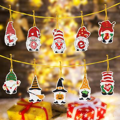 Christmas Pendant DIY Diamond Mosaic Merry Christmas Board Ornaments DIY Gifts Indoor Table Fireplace Decoration