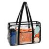 Stylish Women's Transparent Beach Bag, Shoulder Bag, Handbag with Zipper Closure, Waterproof and Sandproof.