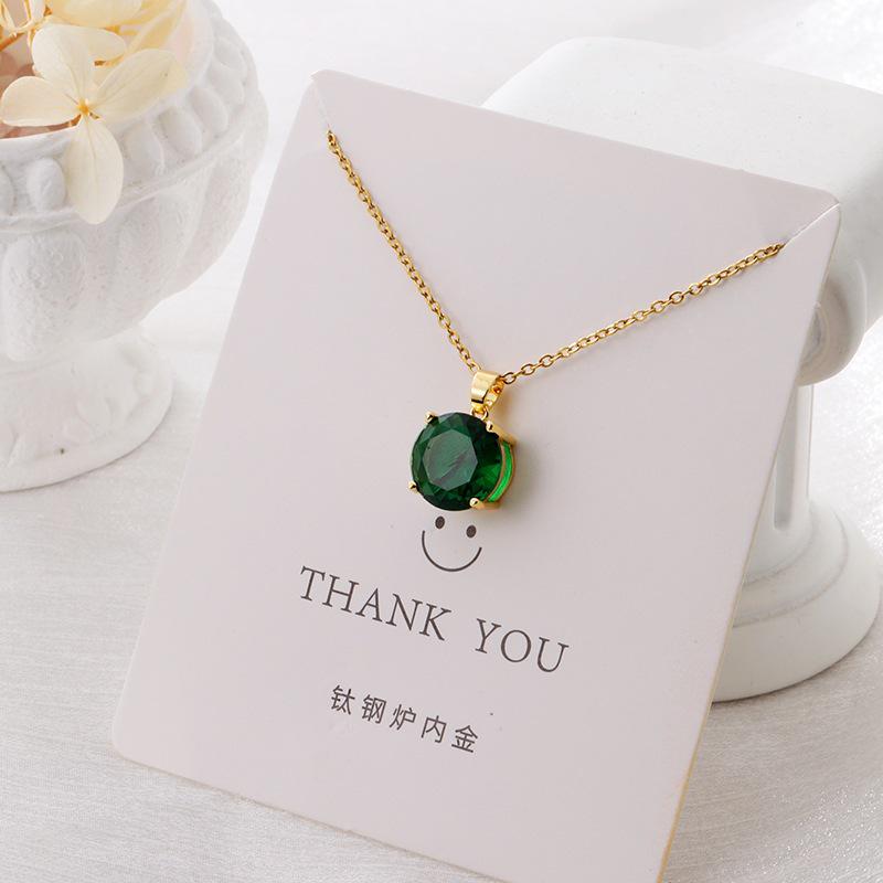 Versatile Luxury Titanium Steel Necklace with a Colorfast Pendant - Simple Niche Design Clavicle Chain for Women.