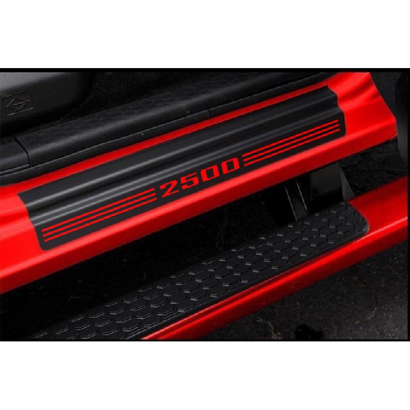 

4pcs For Dodge Ram 2500 Cab Accessories Red Door Sill Plate Protector Step Cover