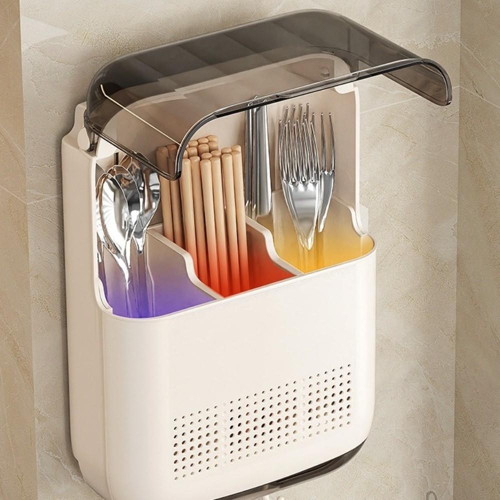 with Lid Tableware Storage Holder Dustproof Chopstick Organizer Spoon Organizer  Home Organization