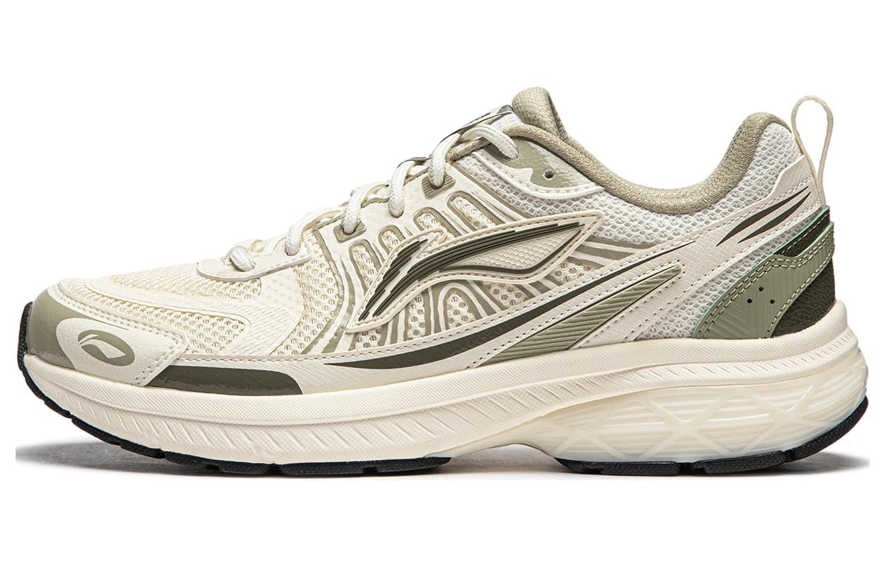 Li Ning Fuyao 1.0 V3 Cushioning Abrasion Resistant Cushioning, Wear Resistant Low top Running Shoes Women s White Green ARXU004-2 35