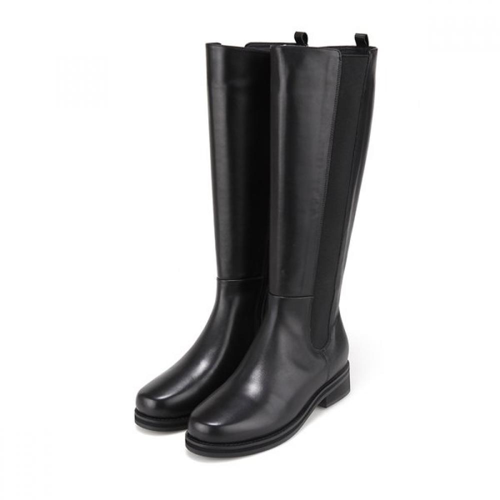 Barbara Cowhide Casual 3.5cm Chelsea Long Boots Bbi851bk 250mm