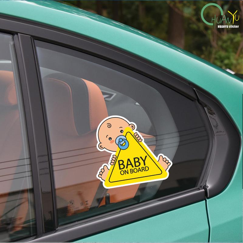 Baby On Board PVC Car Stickers Tuning Cartoon Window Decals Automobiles Decoration  Bomb Ornament