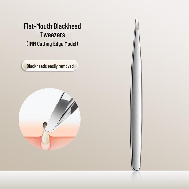 

Высокоточные пинцеты с плоским кончиком для удаления черных точек и акне с зажимом для бровей Piece