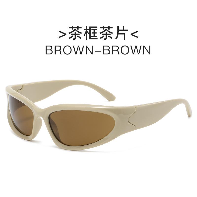 Millennium futuristic European and American new YK sunglasses, cycling punk sports Internet celebrity sunglasses women's trendy glasses