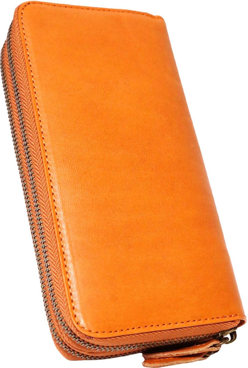 

Мужской длинный кошелек Bercute верблюжьего цвета, кожа Точиги, натуральная кожа, круглая молния, двойная молния, большие отделения для карт, вертикальный дизайн, многофункциональный,