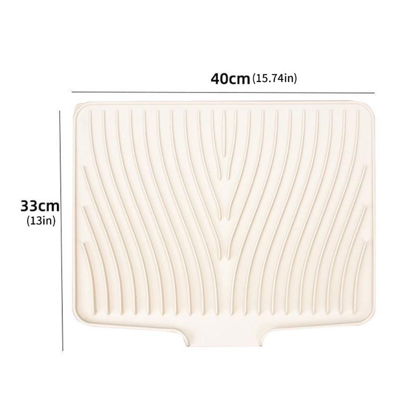 Silicone Draining Mats with Slope Design for Quickly Water Drainage Heat Resistant to 230C Nonslip Base for Dishes