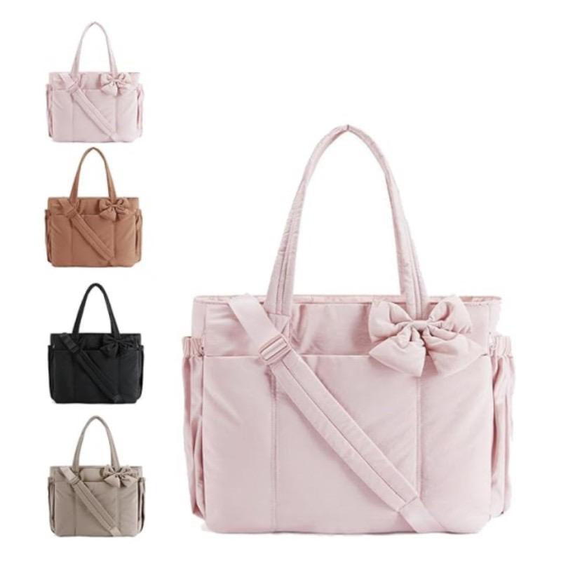 Ladies Bow Handbag Travel Bag розовый