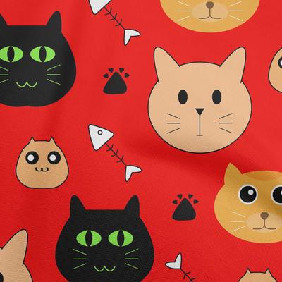 Cotton Flex Red Fabric Kawai Fabric For Sewing Printed Craft Fabric By The Yard 40 Inch