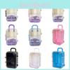 Eleganter Transparenter Mini-Koffer Süßigkeitenbox Mit Rollen Und Ausziehbarem Griff