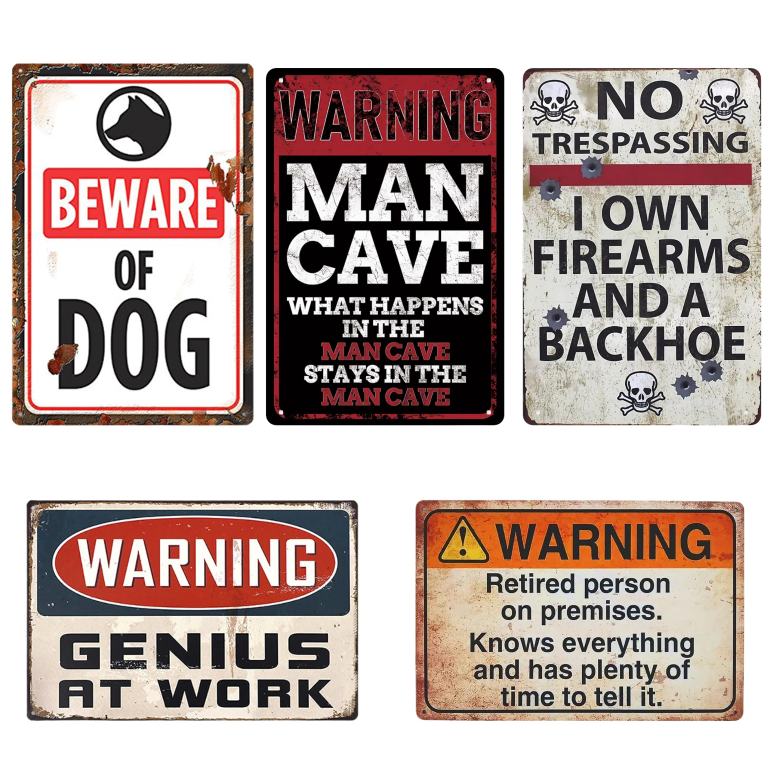 

American Retro American Goods Interior Tin Sign MSW2536 Sign B (Set of 5)