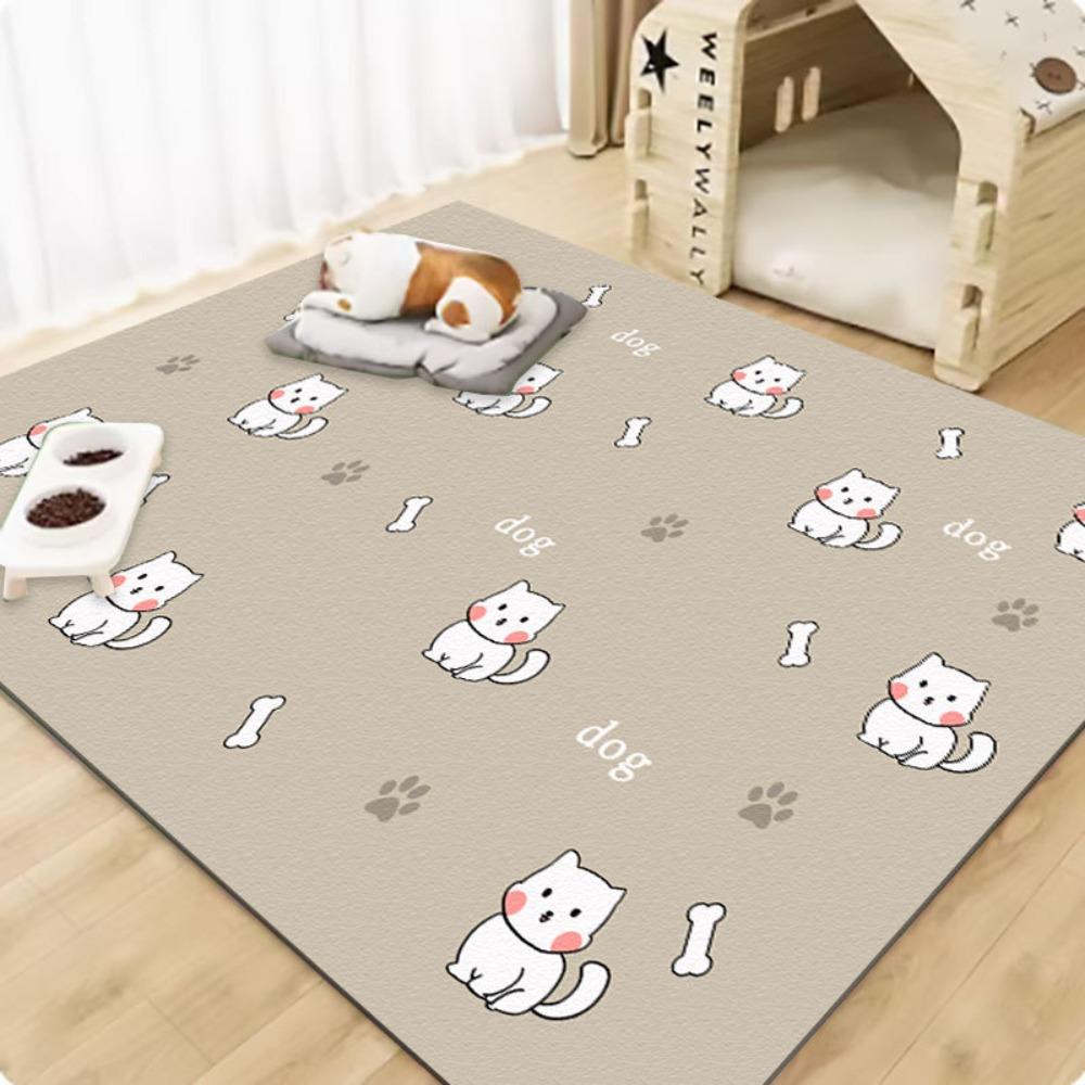 Cartoon Pattern Pet Urine Proof Carpet Washable Pet Urine Mat Durable Decoration Rug  Dog and Cat