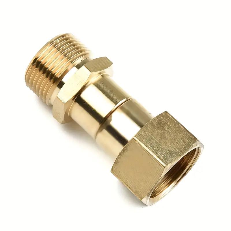 

Durable Solid Brass! 360° Anti-Twist Rotary Joint, M22-14/M15/M14 for Wash Gun-Hose