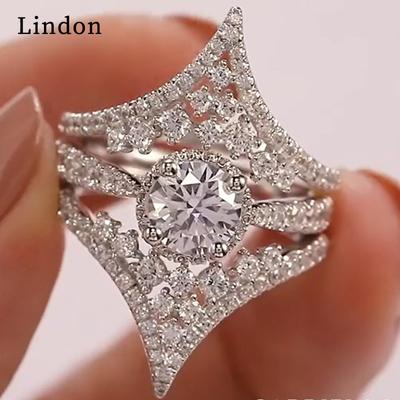 Lindon Classic Δαχτυλίδι Ζιργκόν από Κράμα Χαλκού Γυναικεία Κοσμήματα Δώρο Γάμου υπόσχεσης